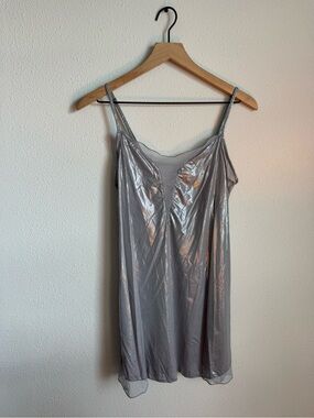 Silver Shimmer Slip Dress
